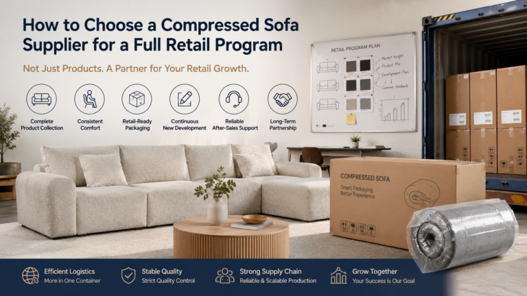 Read more about the article How to Choose a Compressed Sofa Supplier for a Full Retail Program